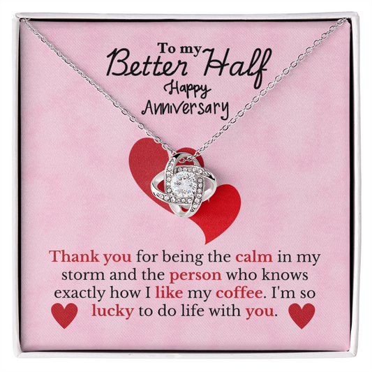 Better Half - Thank you - Love Knot Necklace