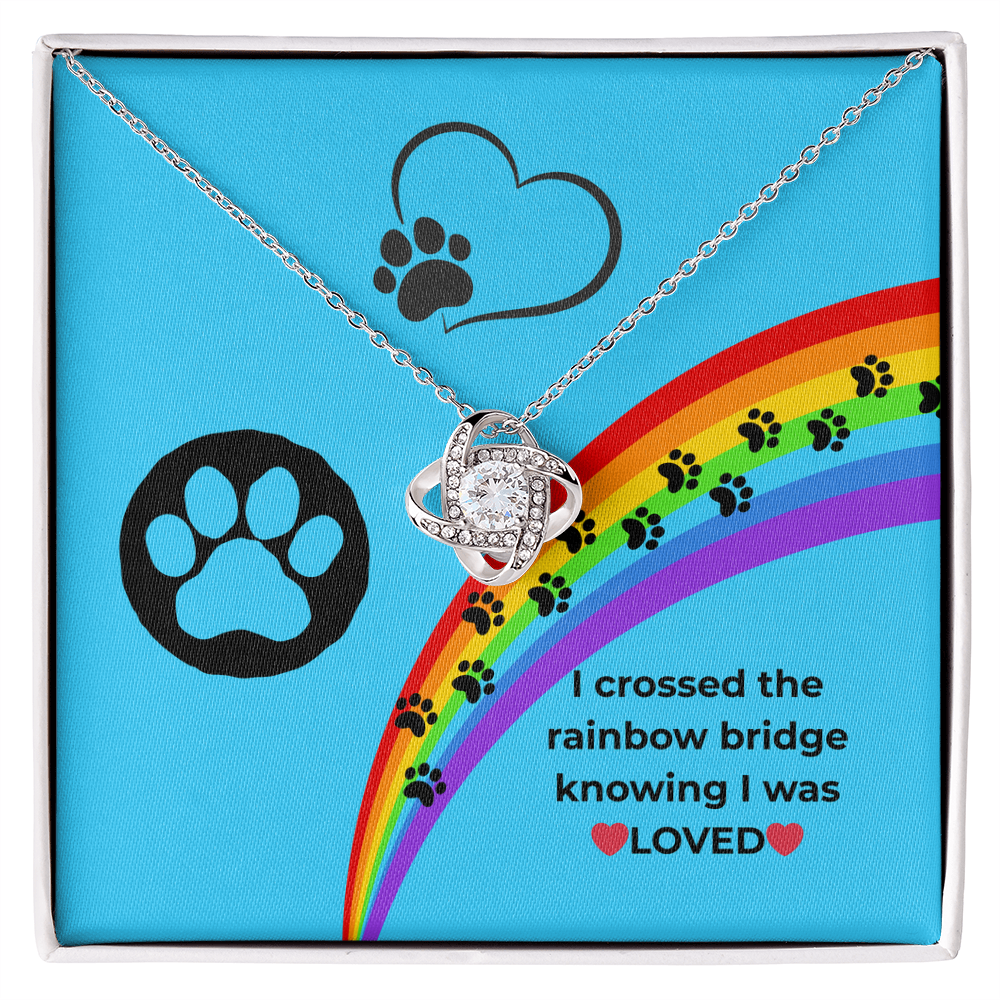 In memory - I crossed - Love Knot Necklace