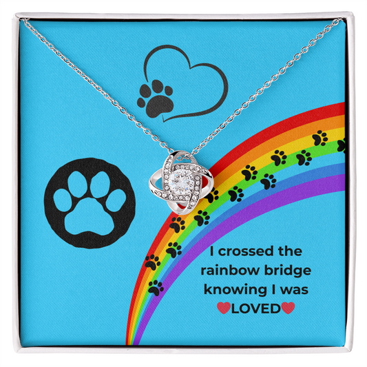 In memory - I crossed - Love Knot Necklace