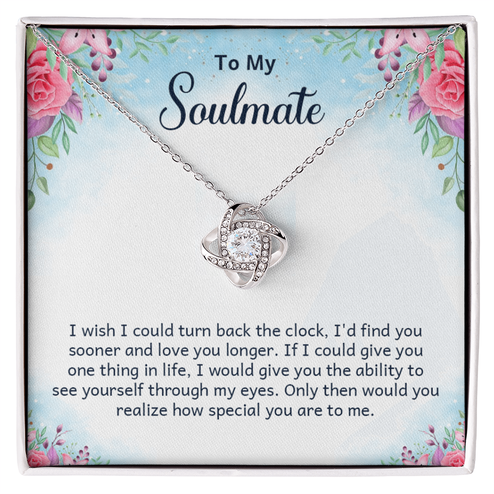 To Soulmate - I wish - Love Knot Necklace