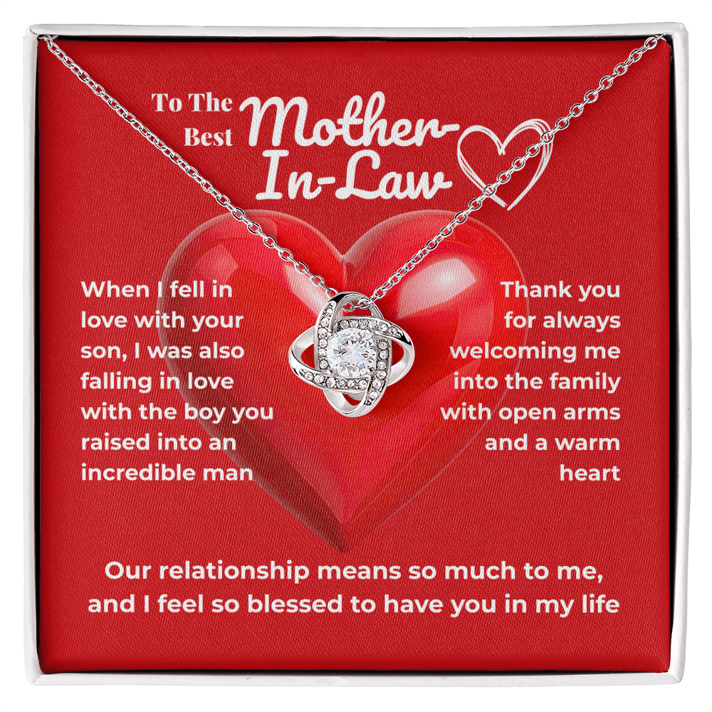 Mother in law - When I fell - Love Knot Necklace