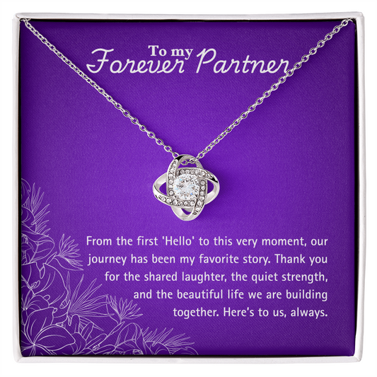 Forever Partner - Hello - Love Knot Necklace