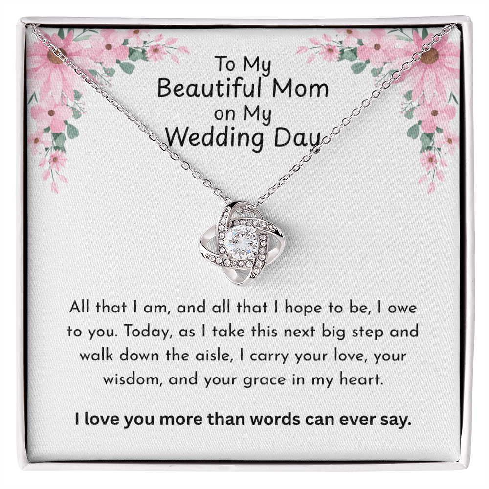 The "Wedding Day Legacy" Interlocking Love Knot Necklace for Mom
