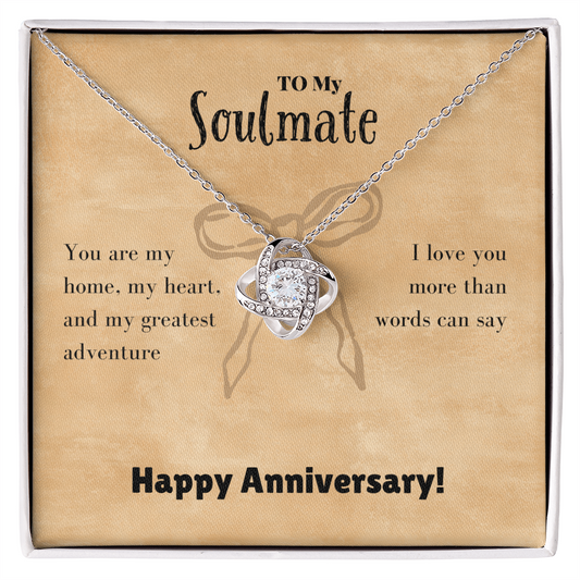 Soulmate - You are my home - Love Knot Necklace