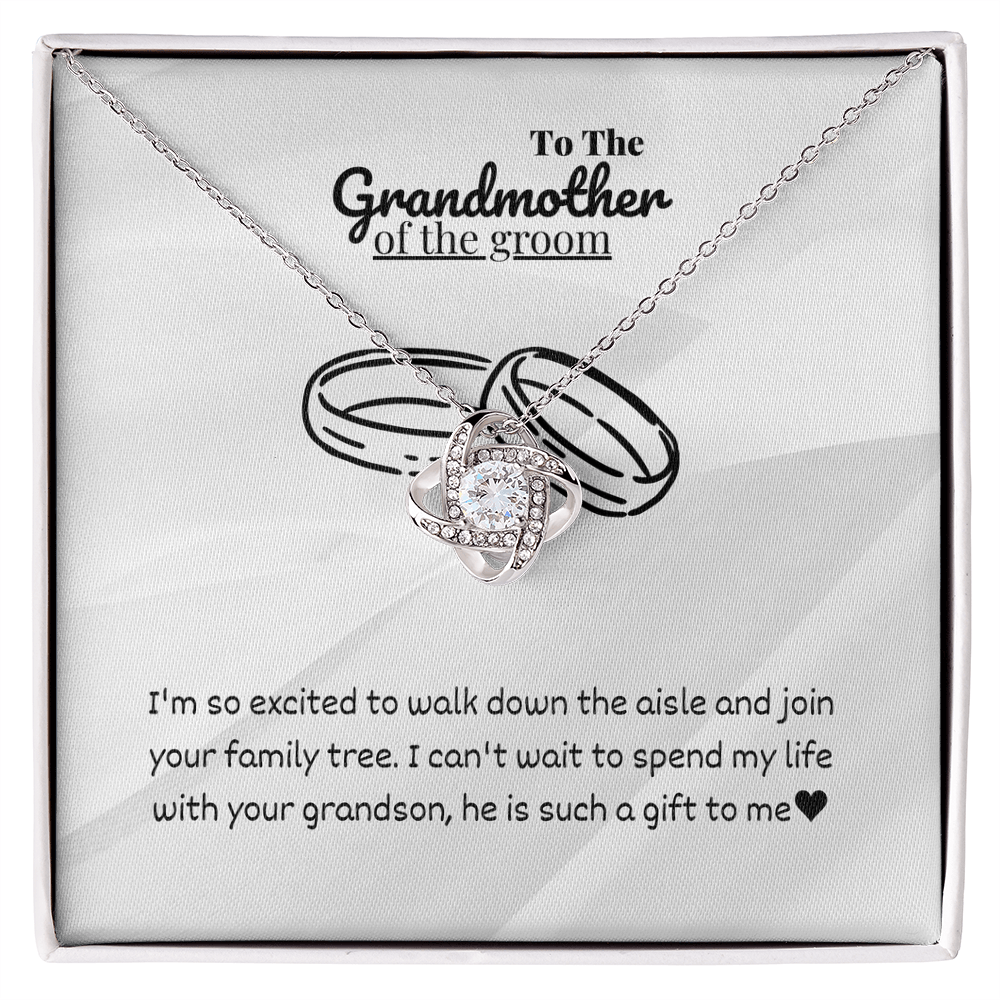 Grandmother - I'm so excited - Love Knot Necklace
