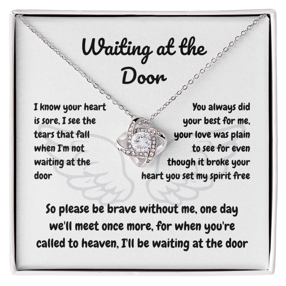In memory - I know your heart - Love Knot Necklace