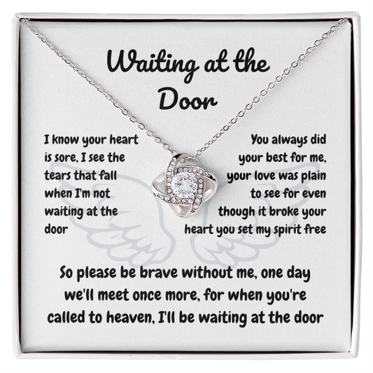 In memory - I know your heart - Love Knot Necklace
