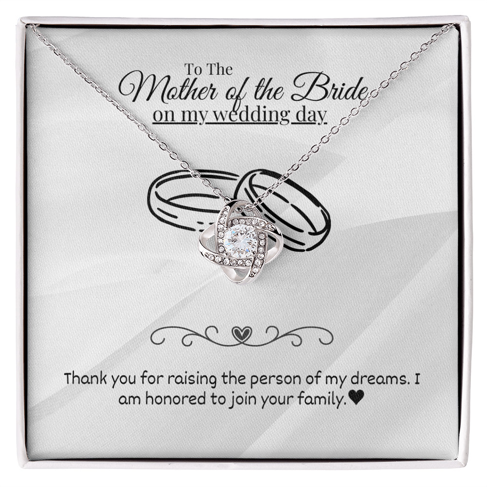 Mother of the Bride - Join your family - Love Knot Necklace