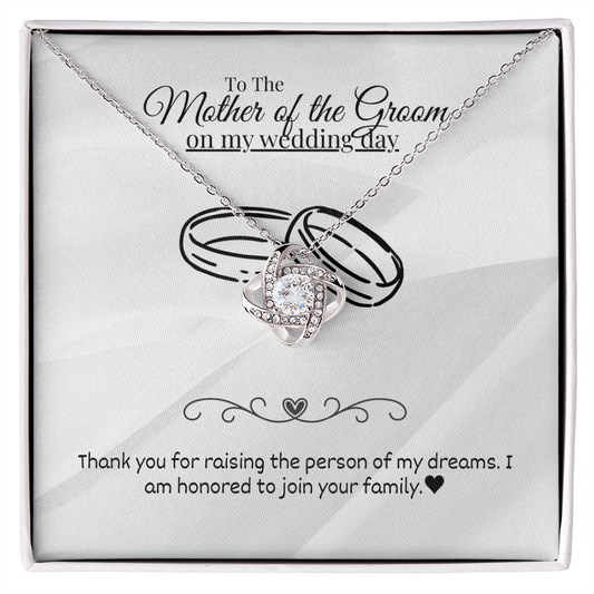 Mother of the Groom - Join your family - Love Knot Necklace