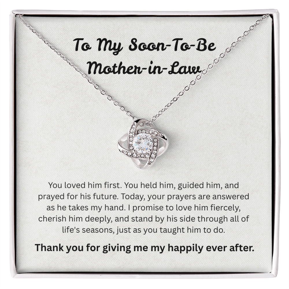The "Emotional Keepsake" Love Knot Necklace for Future Mother-in-Law