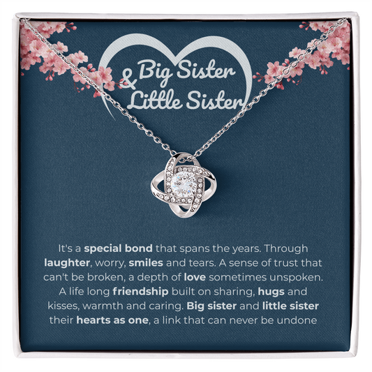 Sister - It's a special bond - Love Knot Necklace