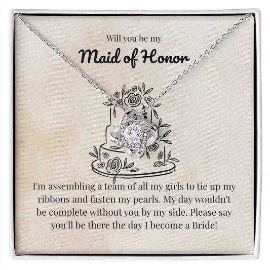Maid of Honor - Assembling a team - Love Knot Necklace