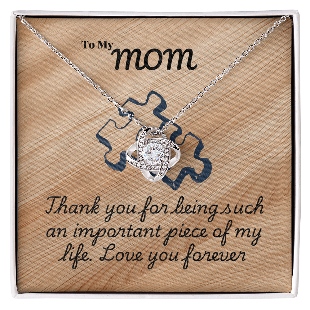 Mom - Thank you - Love Knot Necklace