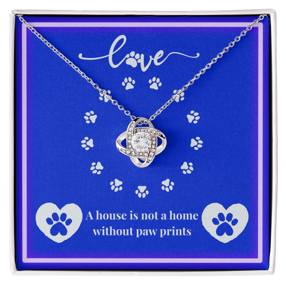 Pet mom - A house - Love Knot Necklace