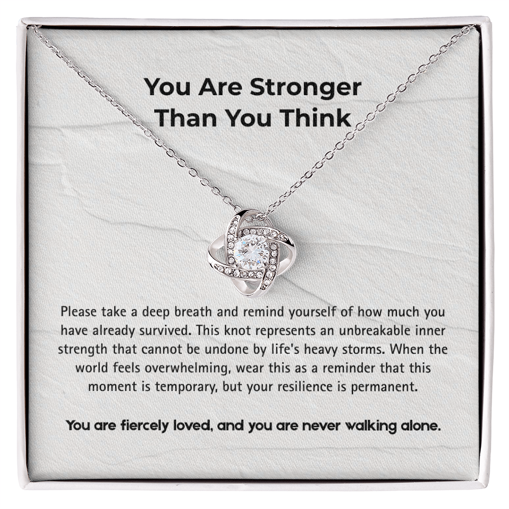 The "Resilient Spirit" Overcoming Storms Love Knot Necklace