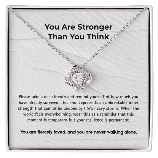 The "Resilient Spirit" Overcoming Storms Love Knot Necklace
