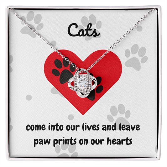 Cats - come into our lives - Love Knot Necklace