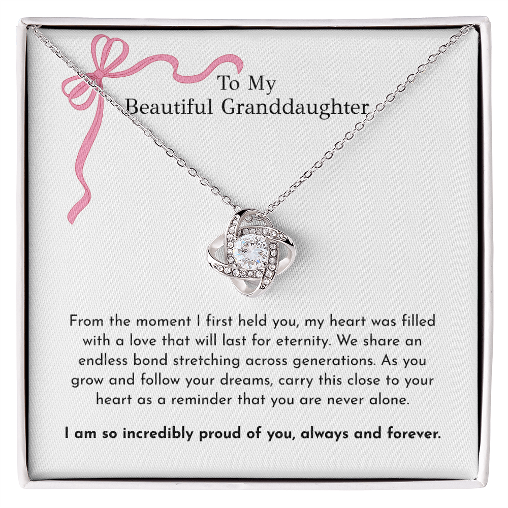 The "Eternity Bond" Interlocking Knot Necklace for Granddaughter