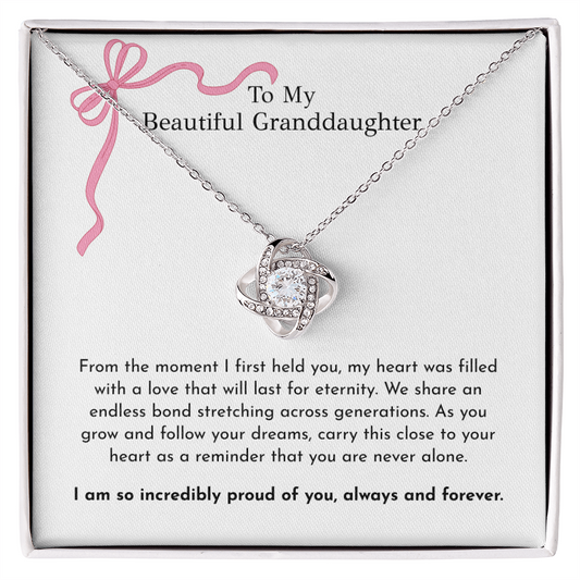 The "Eternity Bond" Interlocking Knot Necklace for Granddaughter