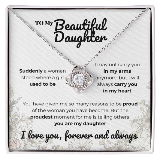 daughter - Suddenly - Love Knot Necklace