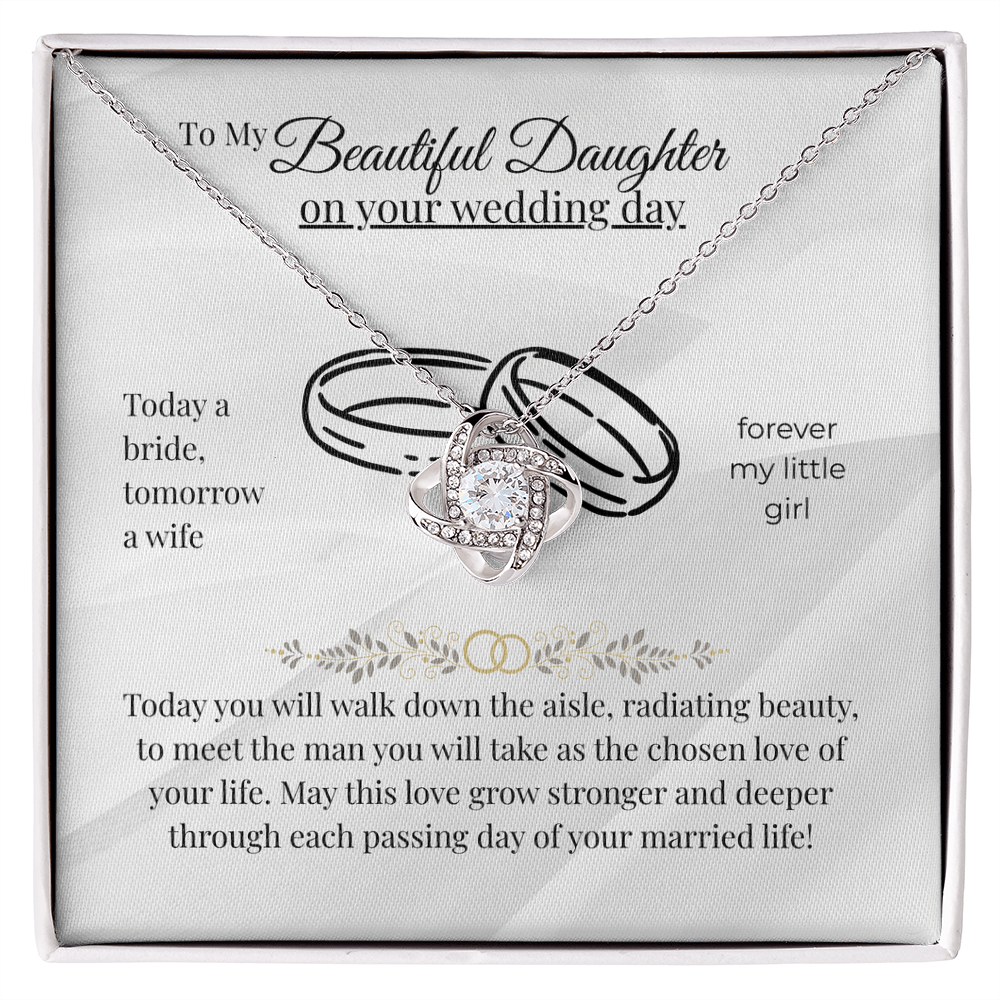 daughter - Today a bride - Love Knot Necklace