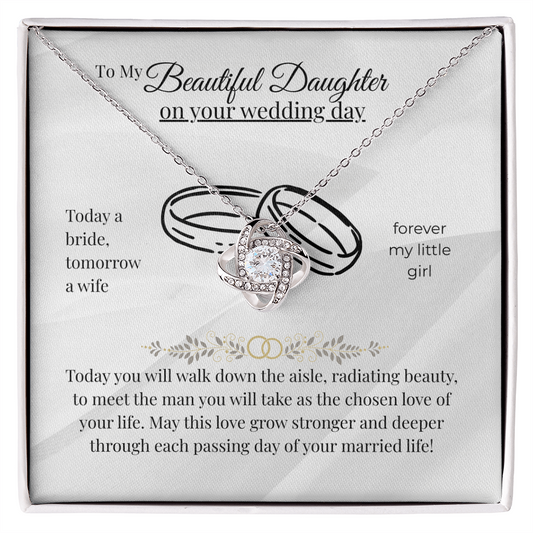 daughter - Today a bride - Love Knot Necklace