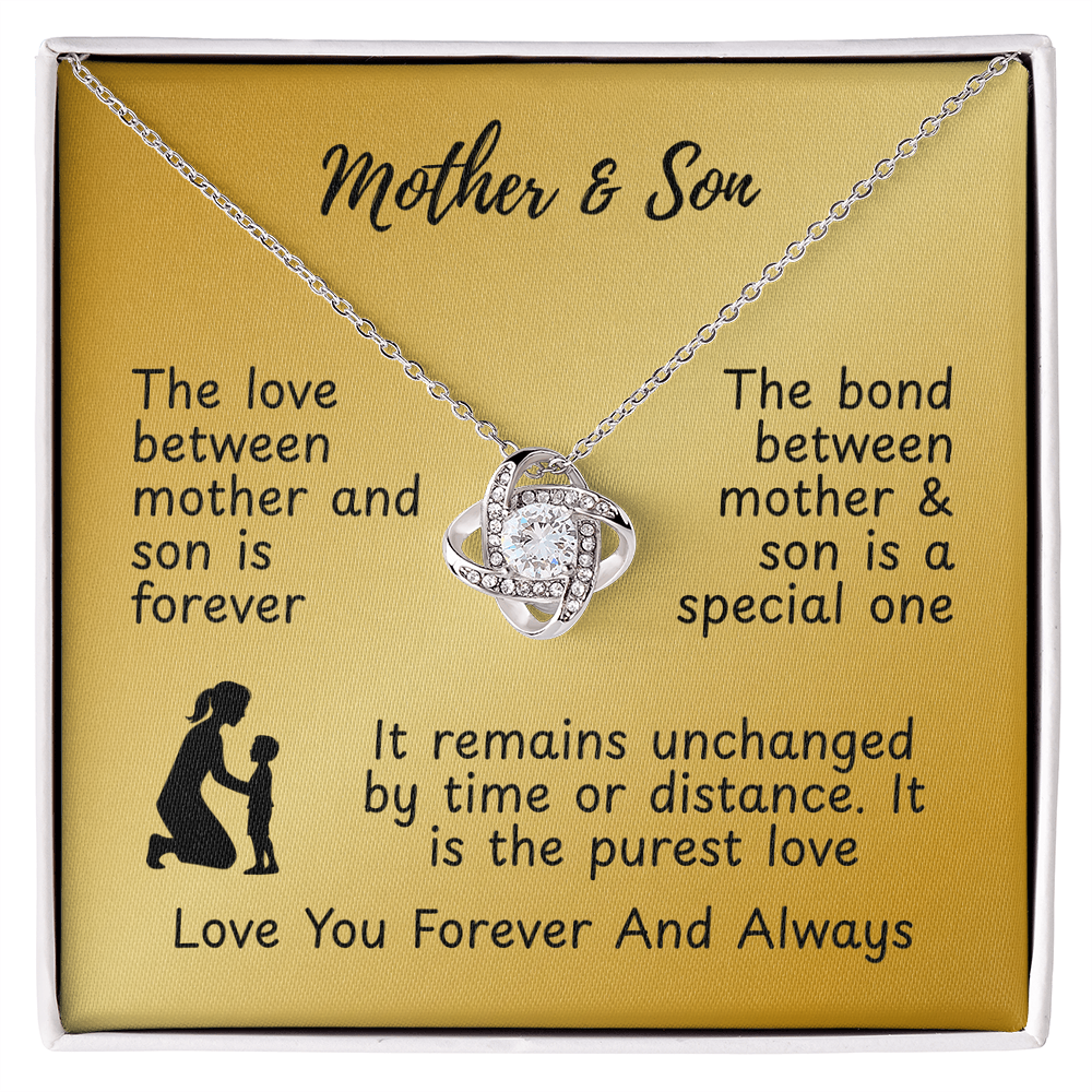 mother son - The love between - Love Knot Necklace