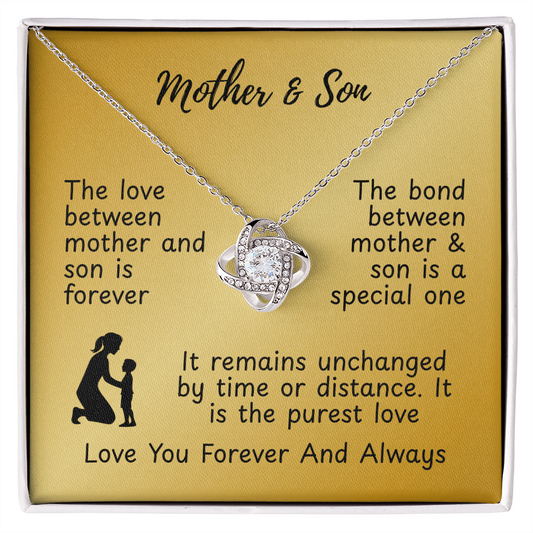 mother son - The love between - Love Knot Necklace