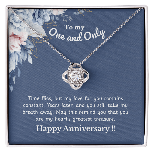 One and Only - Time flies - Love Knot Necklace