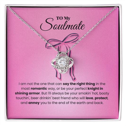 Soulmate - I am not - Love Knot Necklace