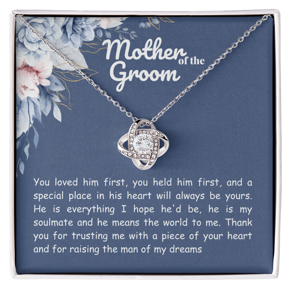 Mother in law - You loved him first - Love Knot Necklace