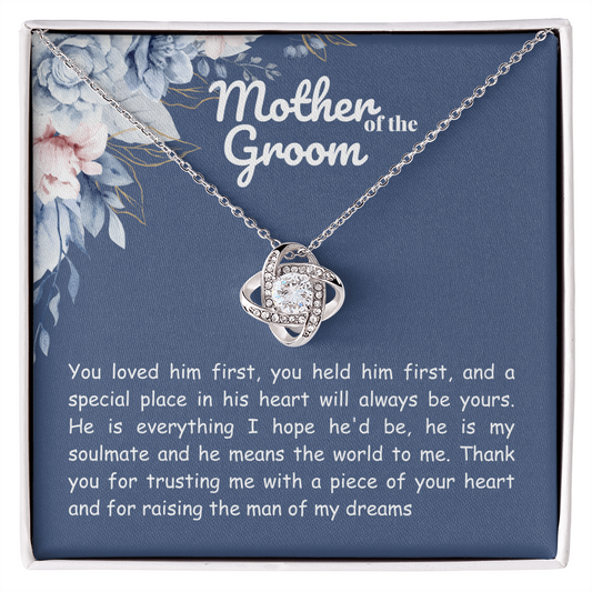 Mother in law - You loved him first - Love Knot Necklace