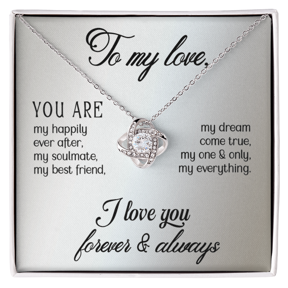 Love - You are - Love Knot Necklace