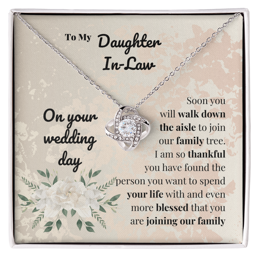 Daughter in law - On your wedding day - Love Knot Necklace