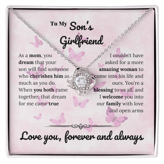Sons girlfriend - As a mom - Love Knot Necklace