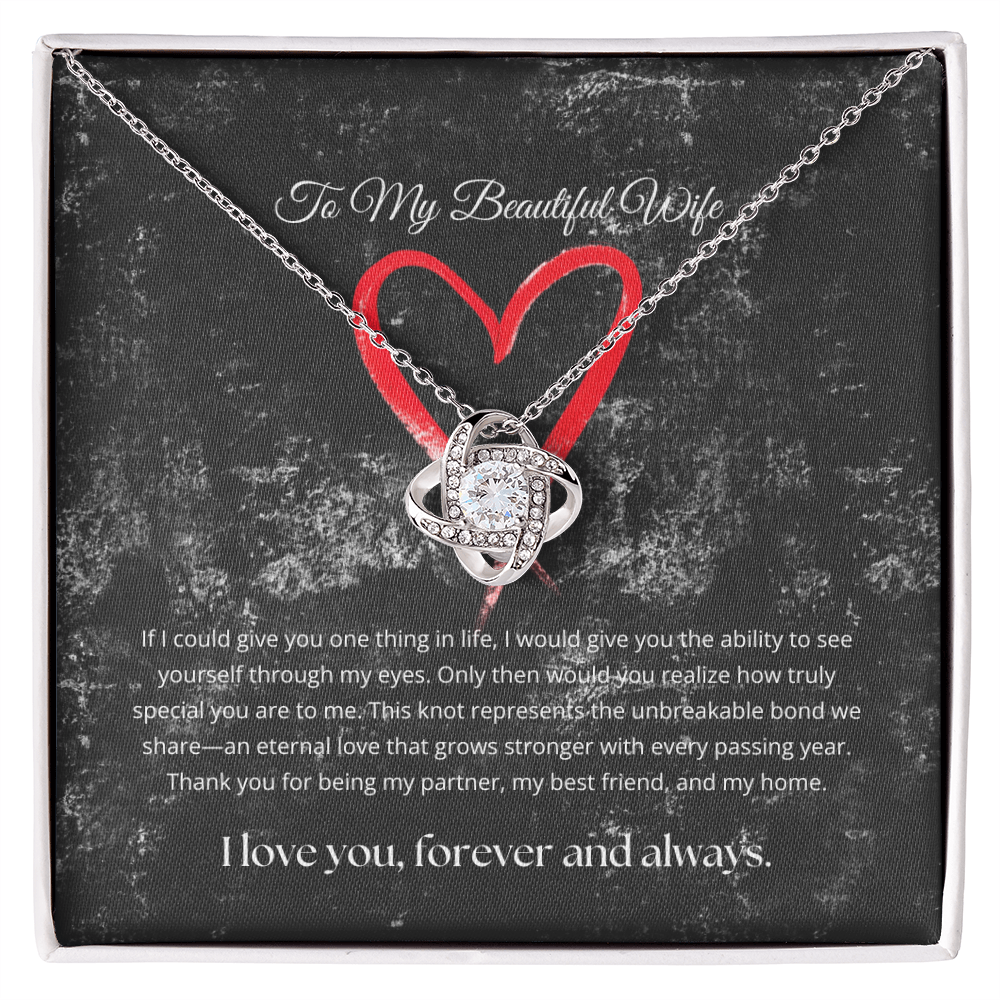 The "Forever Love" Interlocking Knot Necklace for Wife