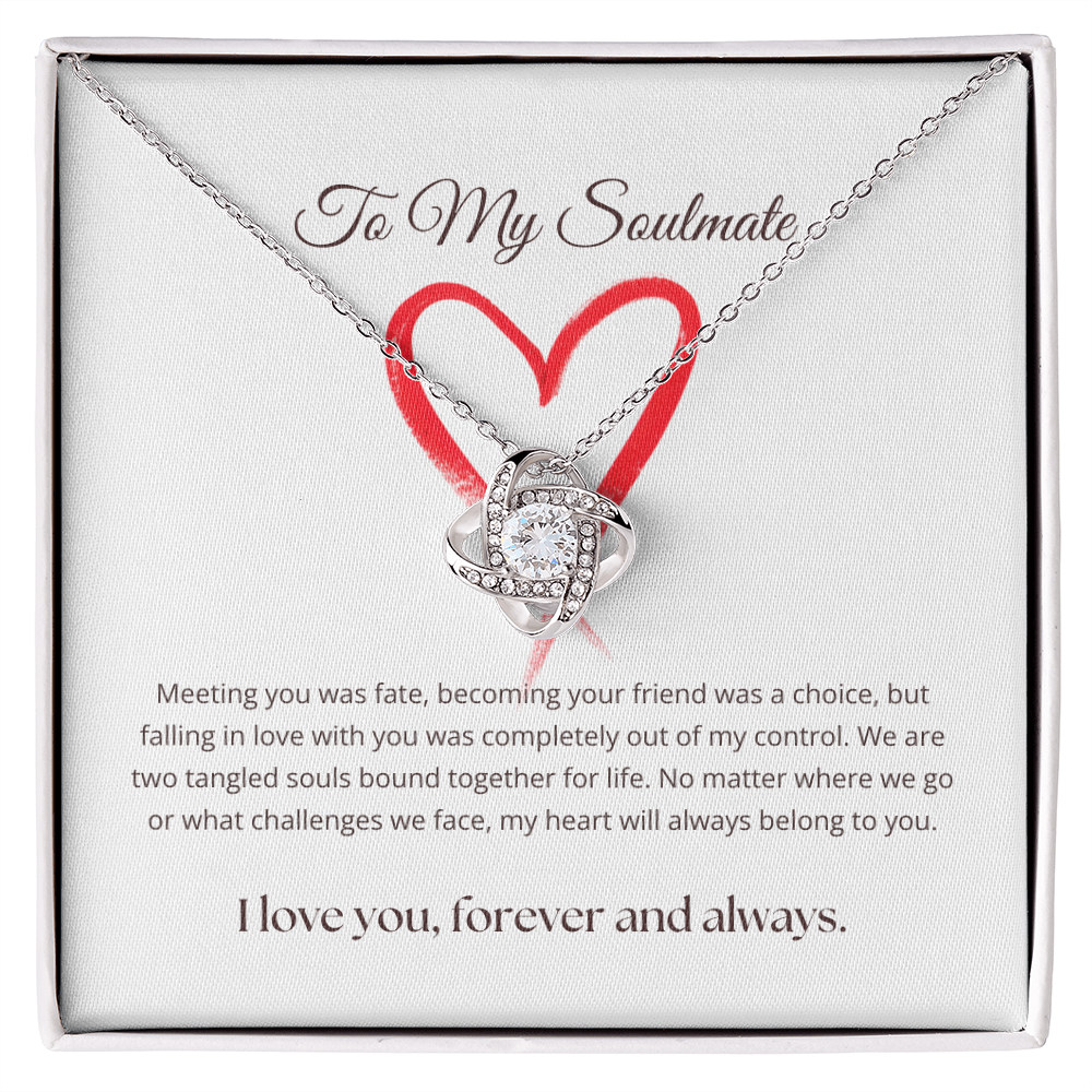 The "Eternal Soulmate" Love Knot Pendant Necklace
