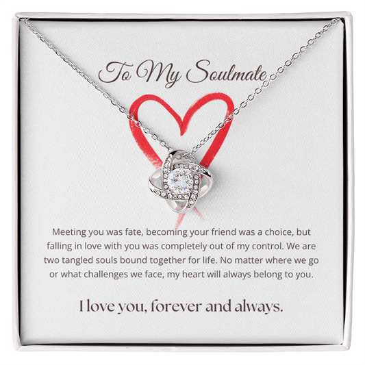 The "Eternal Soulmate" Love Knot Pendant Necklace