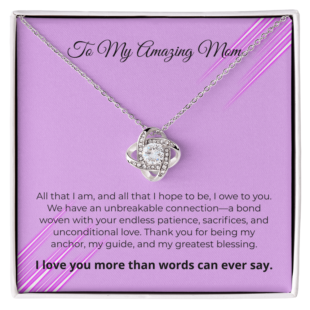 The "Heart's Anchor" Sentimental Love Knot Necklace for Mom