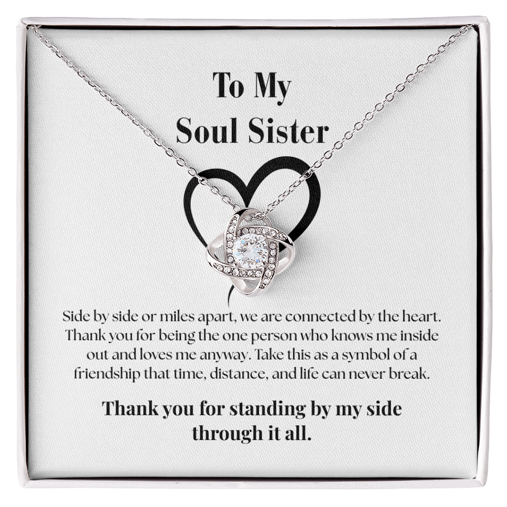 The "Soul Sister" Sentimental Love Knot Necklace for Best Friends