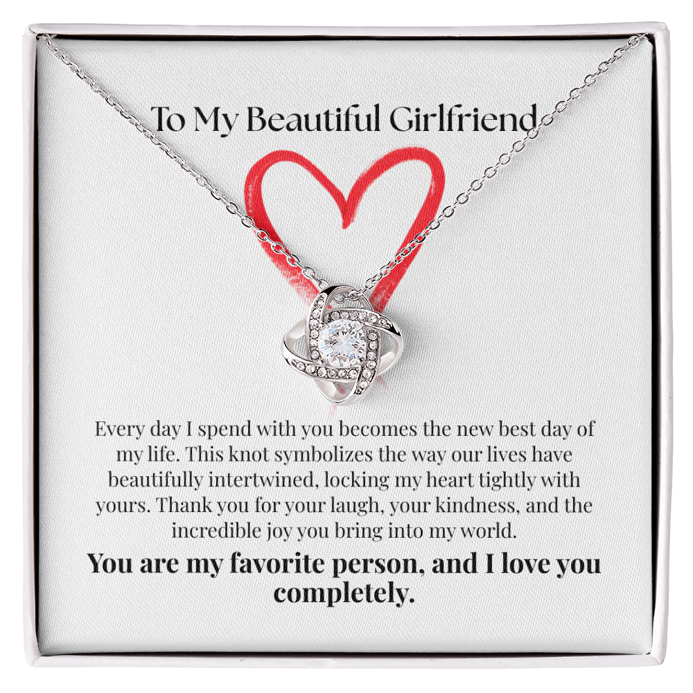 The "Forever Sweetheart" Interlocking Knot Necklace for Girlfriend
