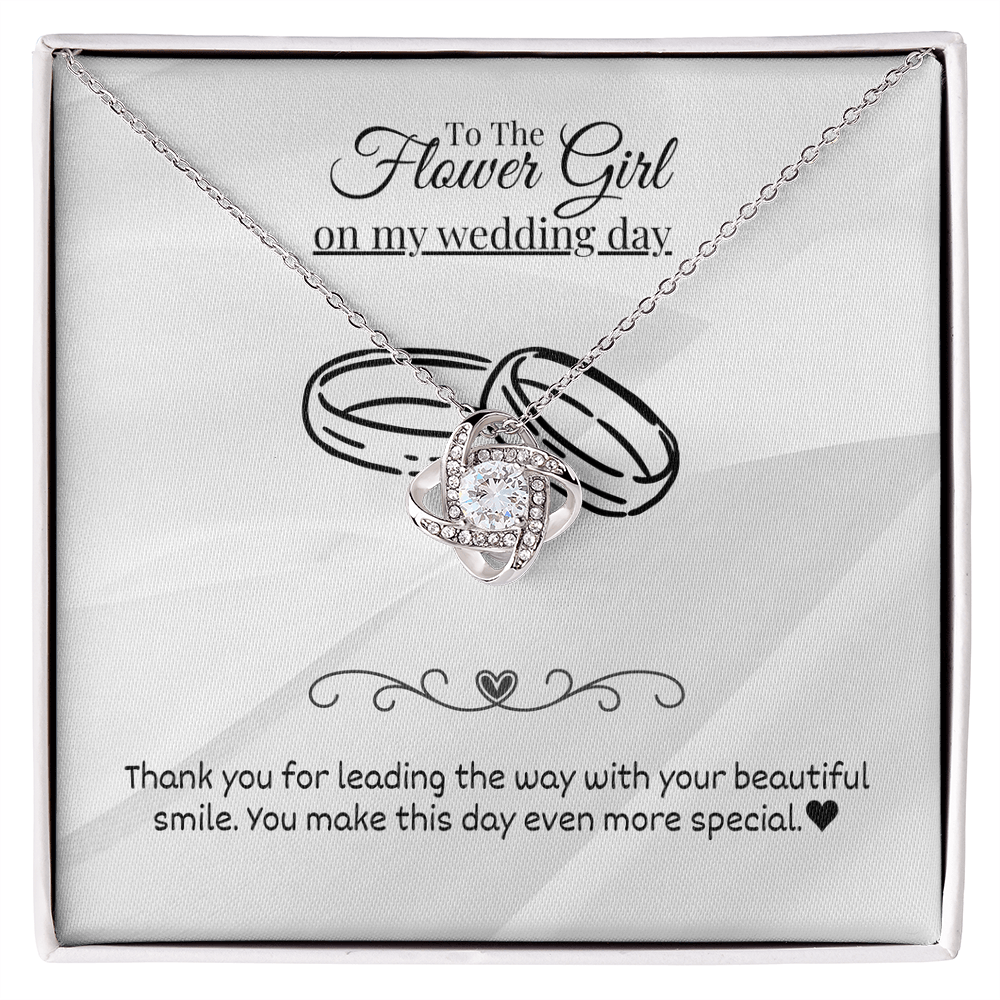 Flower Girl - Beautiful smile - Love Knot Necklace