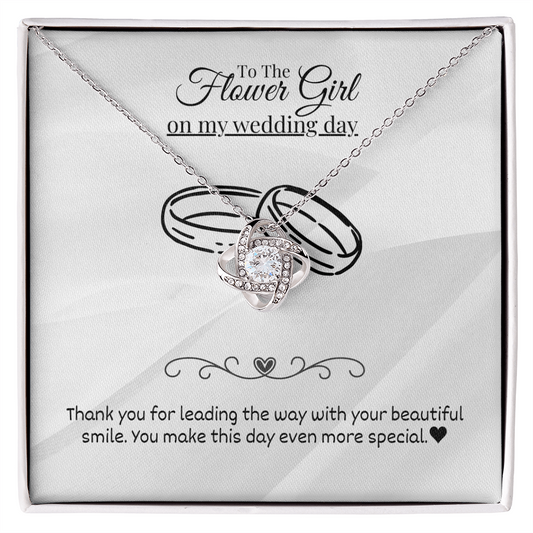 Flower Girl - Beautiful smile - Love Knot Necklace