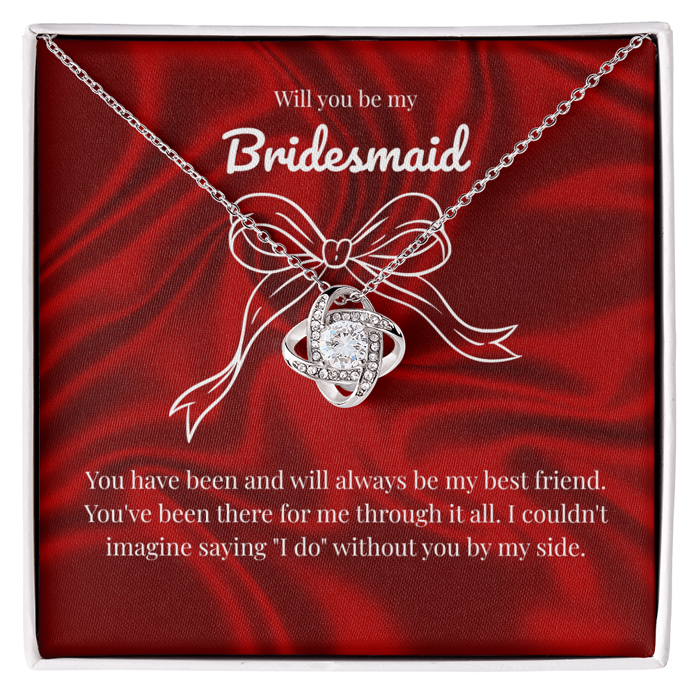 Bridesmaid - My best friend - Love Knot Necklace