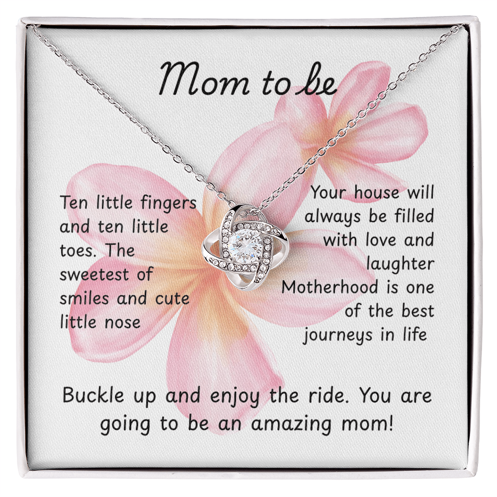 Mom - Ten little fingers - Love Knot Necklace