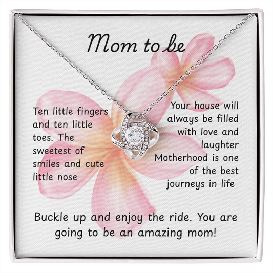 Mom - Ten little fingers - Love Knot Necklace