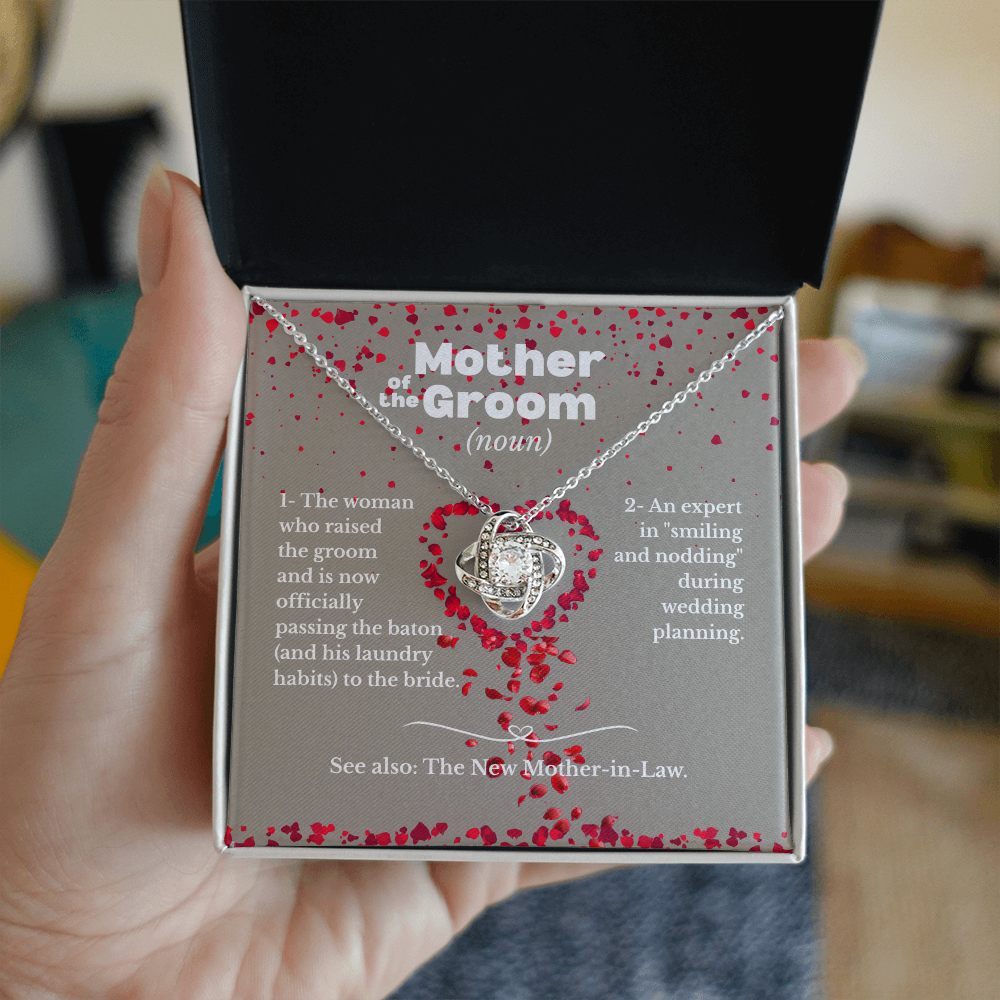 Mother of the Groom - Smiling and nodding - Love Knot Necklace