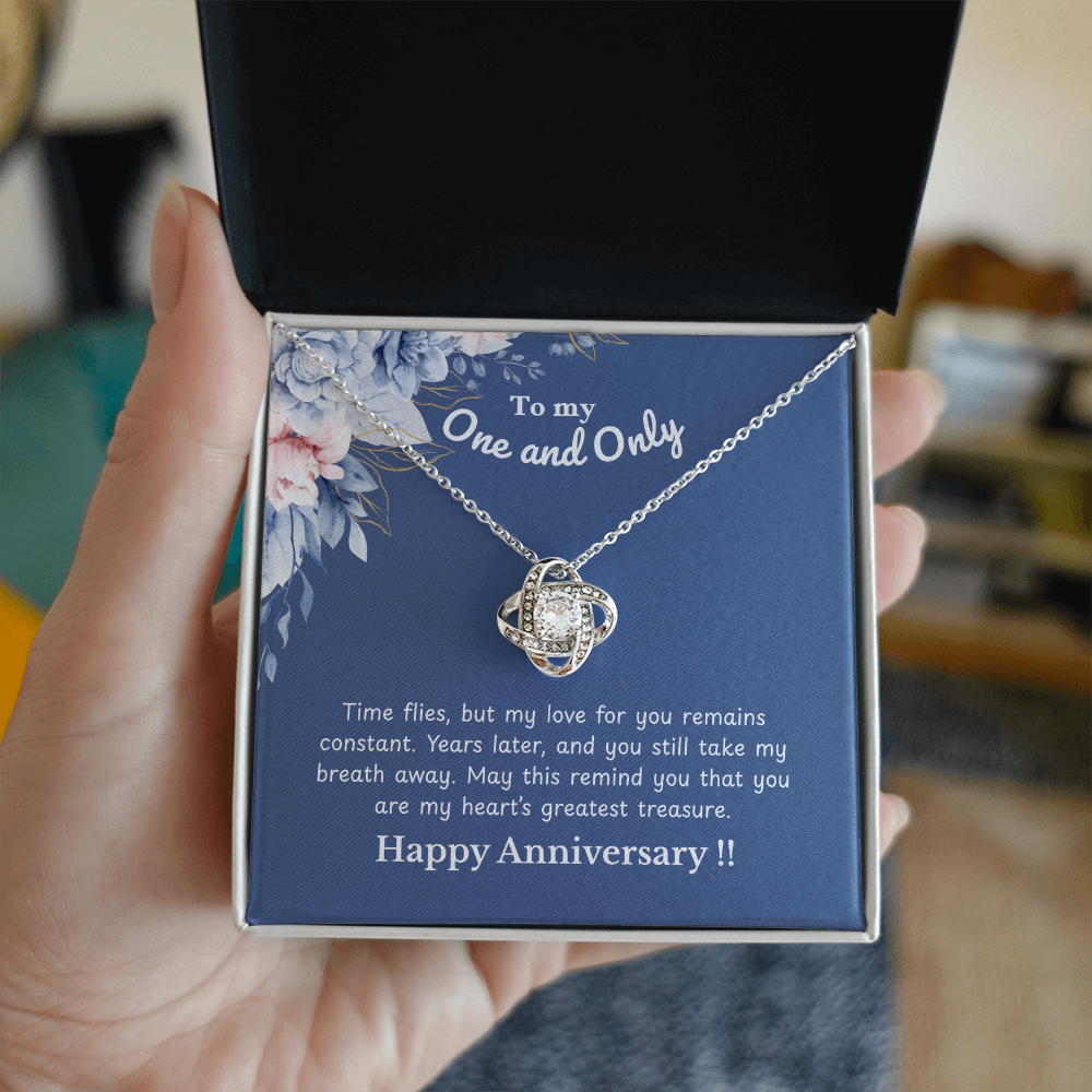 One and Only - Time flies - Love Knot Necklace