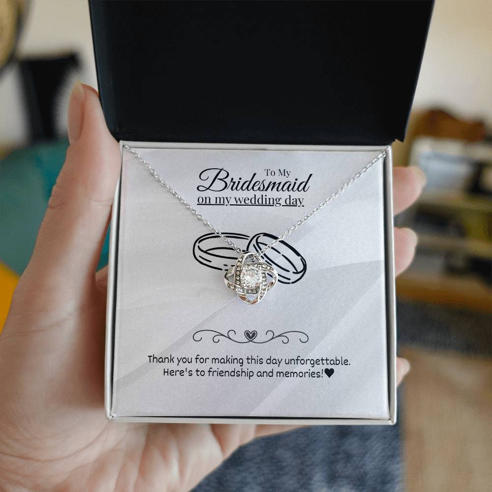 Bridesmaid - Unforgettable - Love Knot Necklace