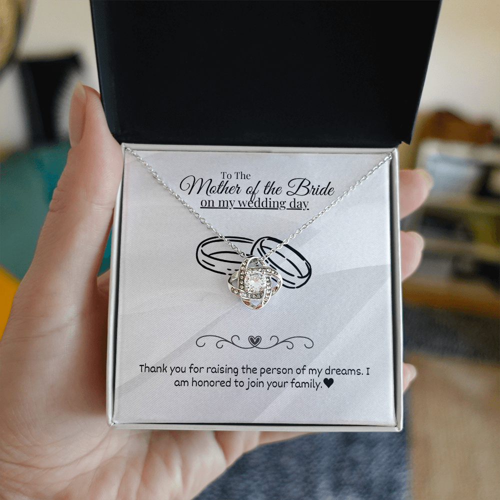 Mother of the Bride - Join your family - Love Knot Necklace